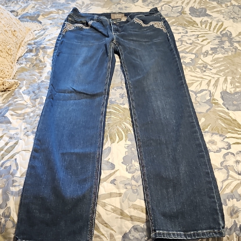 So Slimming By Chicos Women's Blue Jeans